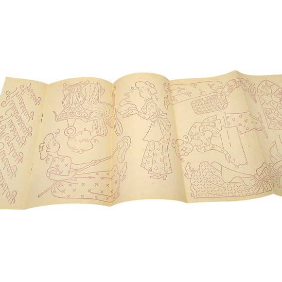 Vintage Daily Chores Transfer Patterns, MCM Workbasket Iron On Transfers, 1960s - Picture 1 of 1